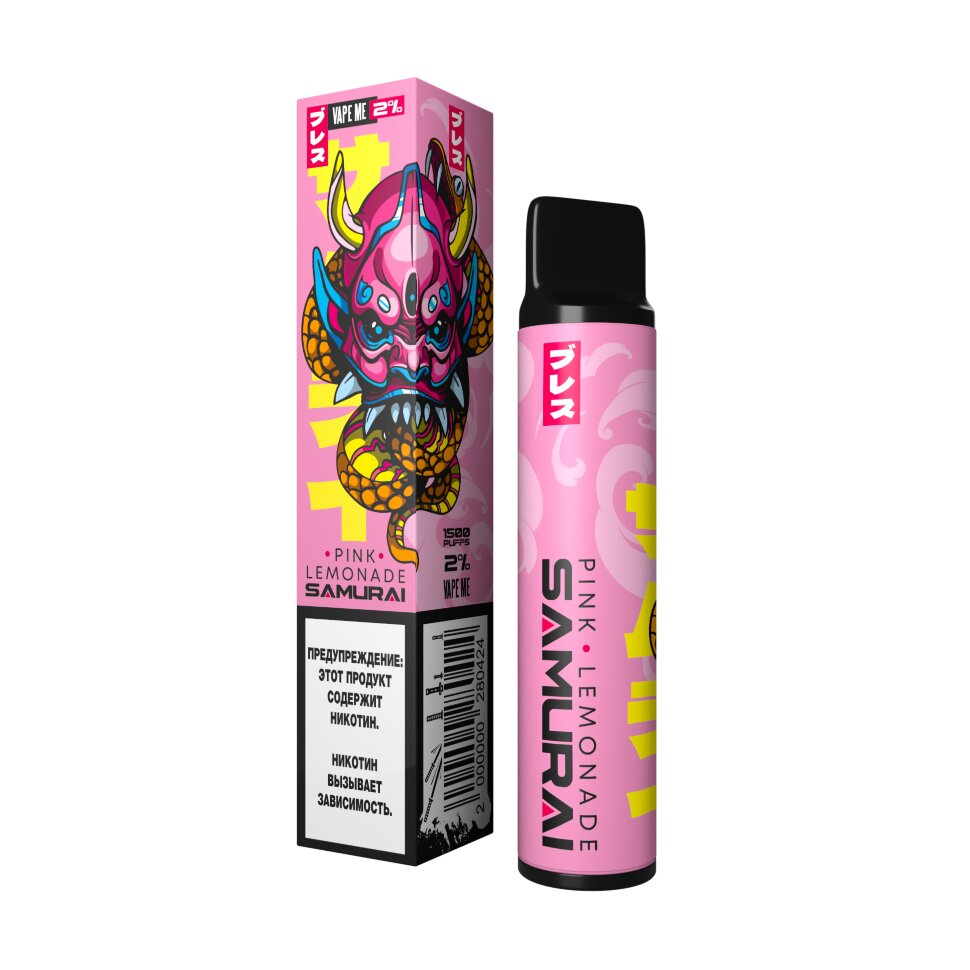 Vape Me Samurai 1500 - Pink Lemonade Vape Me Samurai 1500 - Pink Lemonade